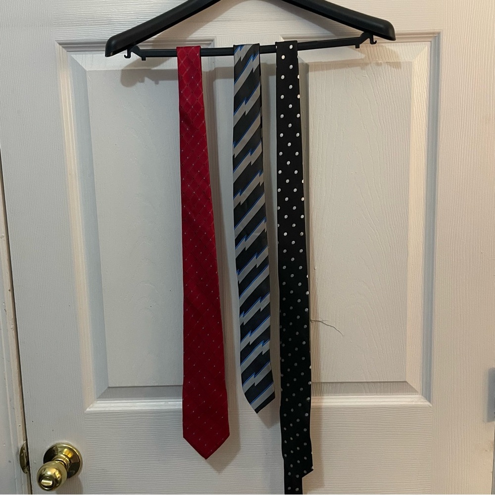 Nautica Red, Blue and Black Men's Tie Trio